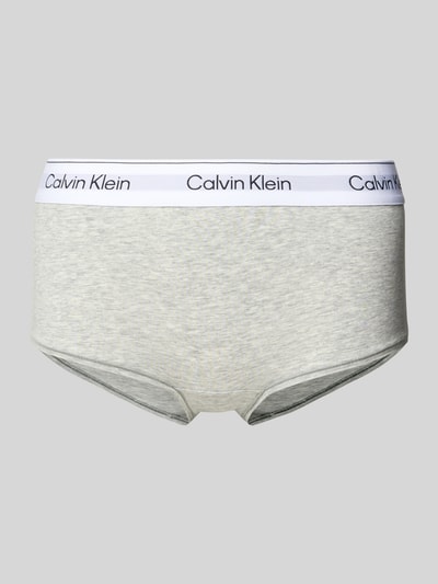Calvin Klein Underwear Panties mit Logo-Stitching Modell 'Boyleg' Hellgrau 1