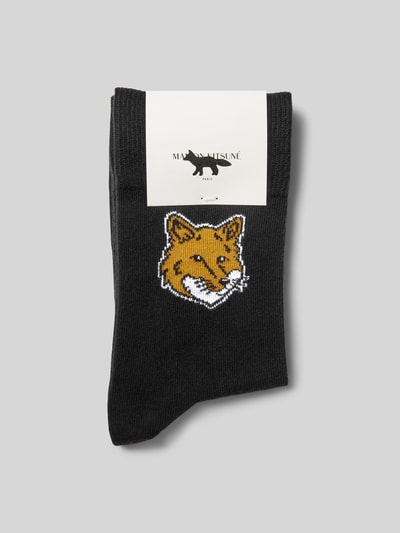 MAISON KITSUNE Socken mit Stretch-Anteil Black 3