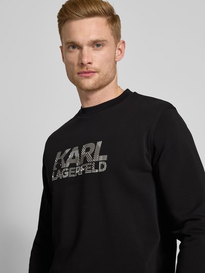 Karl Lagerfeld Sweatshirt mit Label-Print Black 3