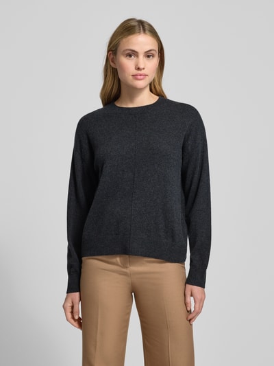 BOSS Relaxed fit gebreide pullover van puur kasjmier, model 'FASCONA' Zwart - 4