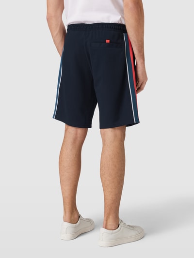 Christian Berg Men Regular fit sweatshorts met labelbadge Marineblauw - 5