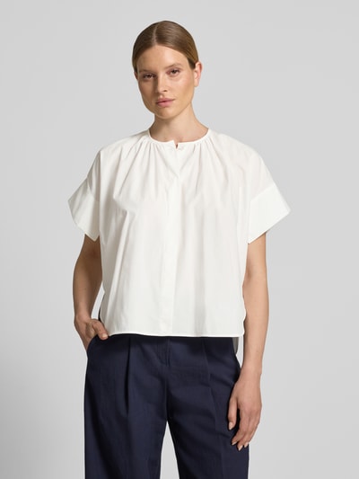 Weekend Max Mara Regular Fit Bluse aus reiner Baumwolle Weiss 4