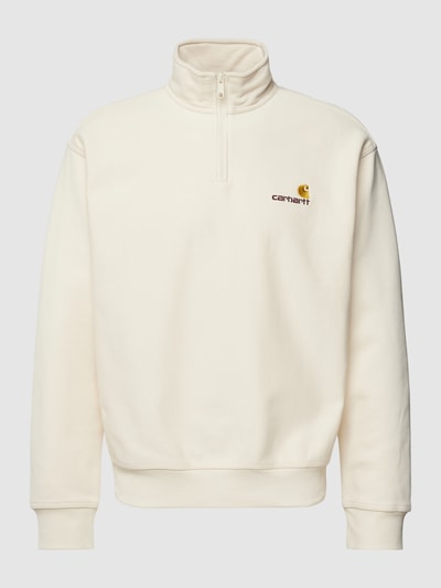 Carhartt Work In Progress Sweatshirt mit Troyer-Kragen Modell 'AMERICAN SCRIPT' Sand 2