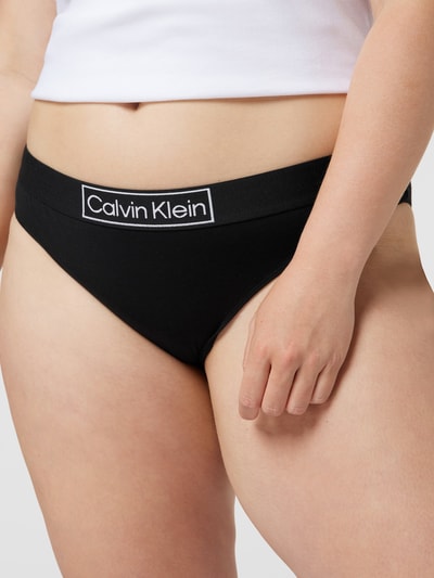 Calvin Klein Underwear Slipy z napisem z logo Czarny 2