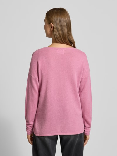 Fynch-Hatton Gebreide pullover van puur kasjmier met ronde hals Rosé - 5