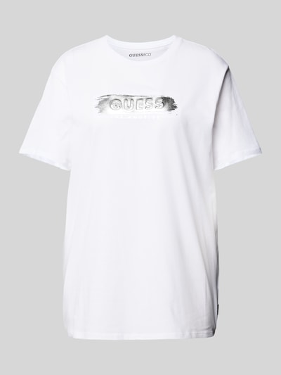 Guess T-Shirt mit Label-Details Weiss 2