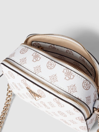 Guess Camera Bag  mit Allover-Muster  Modell  'NOELLE' Weiss 5