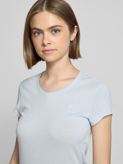 G-Star Raw T-shirt o kroju slim fit z wyhaftowanym logo model ‘Eyben’ Jasnoniebieski 3