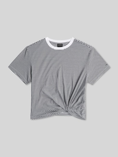 G-Star RAW Relaxed Fit T-Shirt aus reiner Baumwolle mit geknotetem Saum Petrol 2