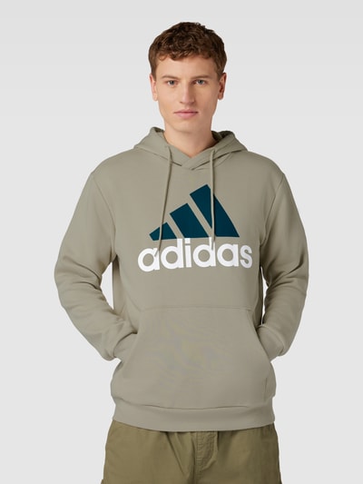 ADIDAS SPORTSWEAR Hoodie mit Label-Print Beige 4