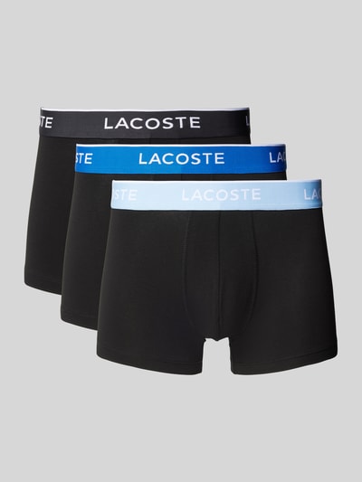 Lacoste Trunks mit elastischem Label-Bund im 3er-Pack Black 1