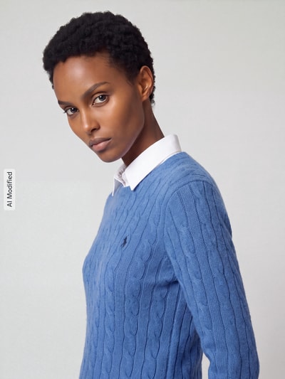 Polo Ralph Lauren Regular fit pullover van mix van wol en kasjmier 'JULIANNA' Blauw - 3
