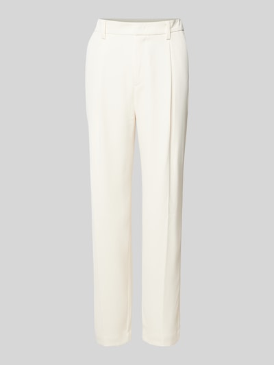 MAC Regular Fit Bundfaltenhose mit Gürtelschlaufen Modell 'Calla' Offwhite 2