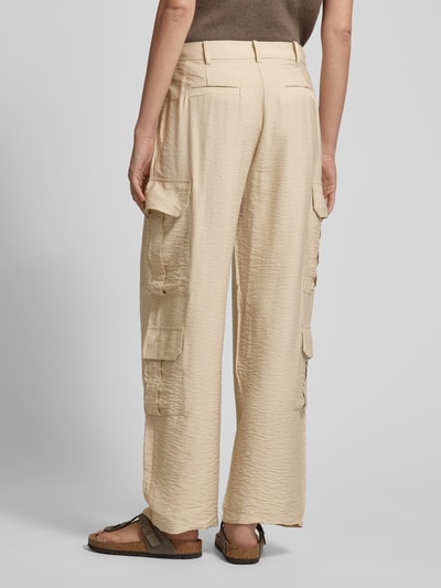 Mango Hose aus Viskose-Mix in unifarbenem Design Modell 'UTAH' Beige 5