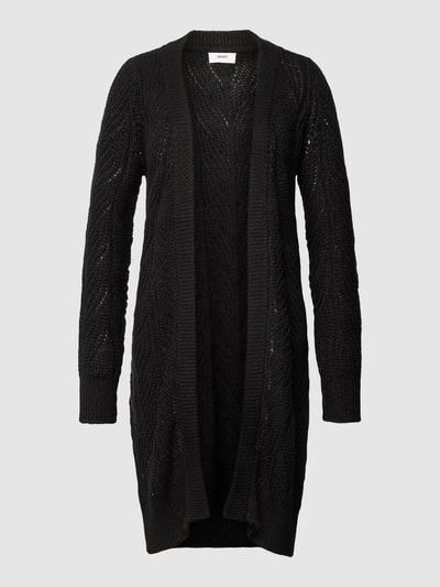 OBJECT Longcardigan mit gerippten Abschlüssen Modell 'STELLA' Black 2