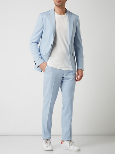 MCNEAL Slim Fit 2-Knopf-Sakko mit Stretch-Anteil Hellblau 1