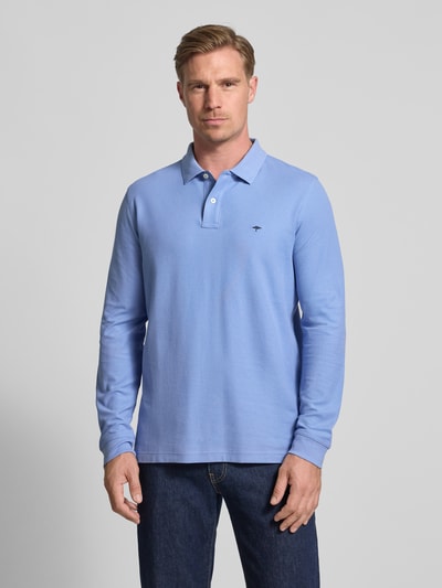 Fynch-Hatton Regular fit poloshirt met logostitching Lichtblauw - 4