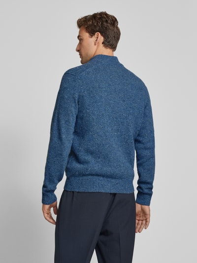 Fynch-Hatton Cardigan mit Logo-Stitching Hellblau 5