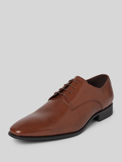 Geox Leren derbyschoennen met gestructureerde zool, model 'UOMO HIGH LIFE' Cognac - 1