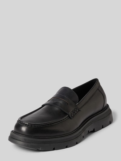 Steve Madden Loafer aus Rindsnappa mit Profilsohle Black 1