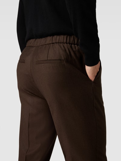 THE KOOPLES Pantalon met persplooien, model 'PANTALON SEUL' Middenbruin - 3