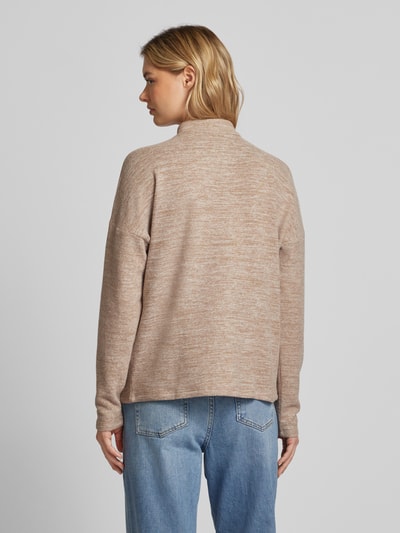 Vero Moda Oversized Langarmshirt mit Stehkragen Beige 5