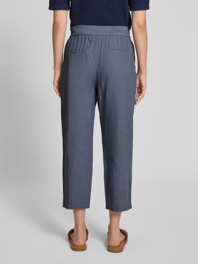 JAKE*S STUDIO WOMAN Stoffen broek met verkorte pasvorm en elastische band Jeansblauw - 5