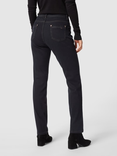 Zerres Gekleurde straight fit jeans, model 'GINA' Zwart - 5