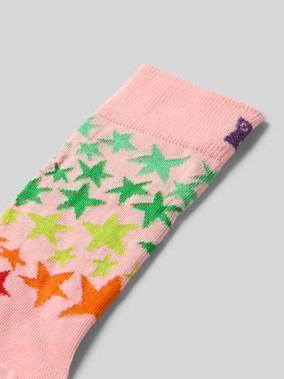 Happy Socks Skarpety z wyhaftowanym motywem model ‘Star Cluster'’ Różowy 2