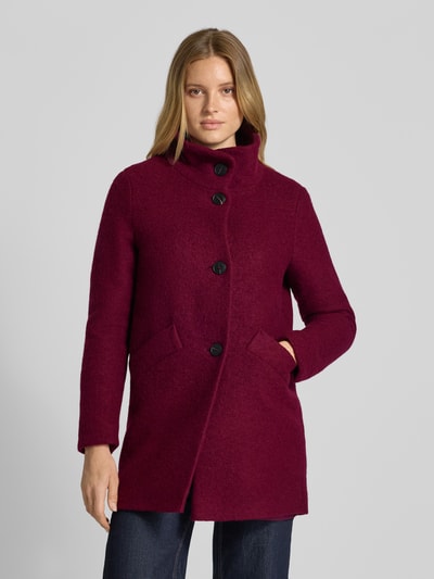 Fuchs Schmitt Krótki płaszcz ze stójką i wpuszczanymi kieszeniami Bordowy 4
