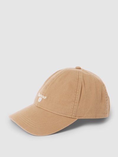 Barbour Basecap mit Label-Stitching Modell 'CASCADE' Beige 1