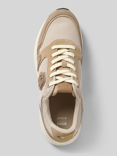 BOSS Sneakersy niskie z imitacji zamszu model ‘VINSTON’ Beżowy 3