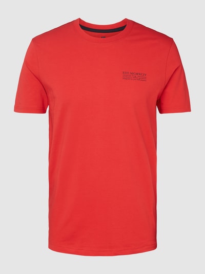 Christian Berg Men T-shirt met labelprint Rood - 2