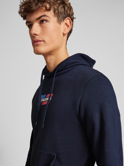 Jack & Jones Hoodie mit Label-Print Modell 'ECORP' Marine 3