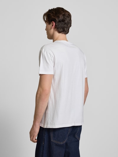 Superdry T-Shirt aus Baumwoll-Leinen-Mix mit Brusttasche Offwhite 5