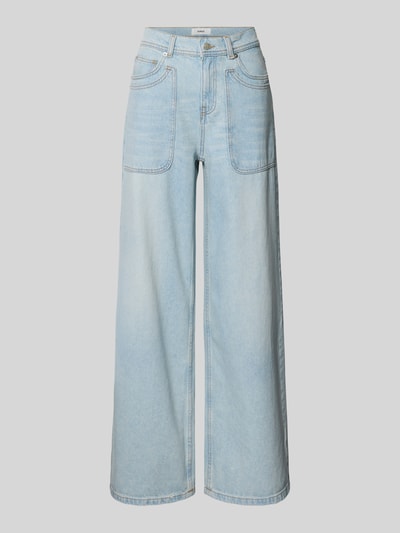 Produktfoto, Wide Leg Jeans mit opgestikte steekzakken model 'ZOEL' van Bash, puur katoen, uitlopend model, 5-pocketmodel, lichtblauw