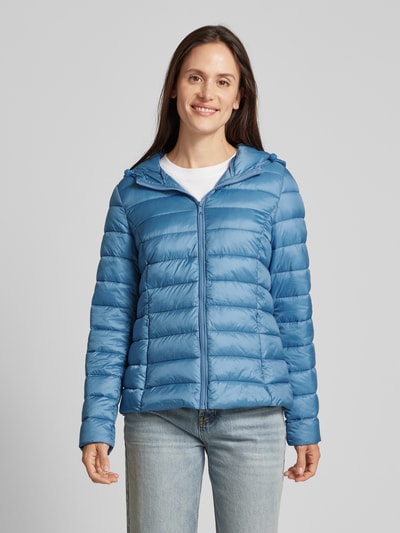 Jake*s Casual Regular Fit Steppjacke mit Kapuze Blau 4