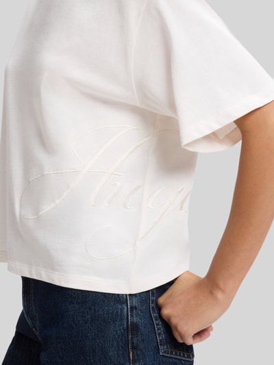 HUGO Loose Fit T-Shirt aus reiner Baumwolle Modell 'Duslant' Offwhite 3