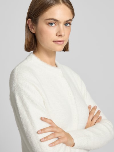 Hugo Blue Kurtka z dzianiny o kroju regular fit z wyhaftowanym logo model ‘SFURRY’ Biały 3