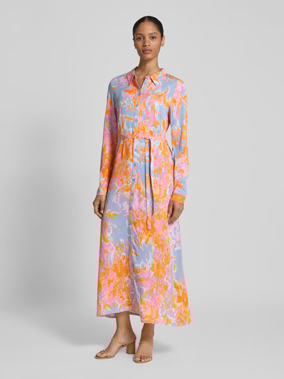 mbyM Hemdblusenkleid mit Bindegürtel Modell 'Sicca' Orange 4