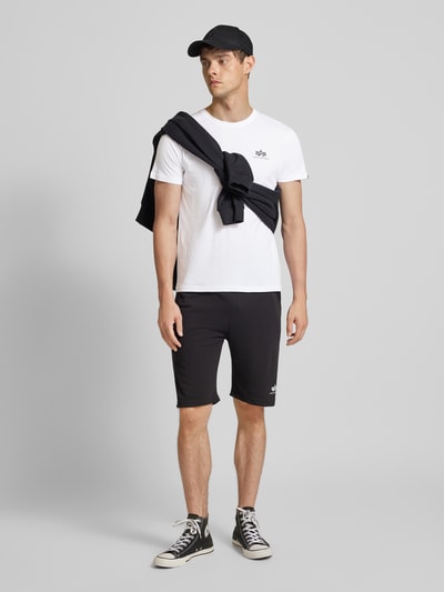 Alpha Industries T-Shirt mit Label-Print Weiss 1