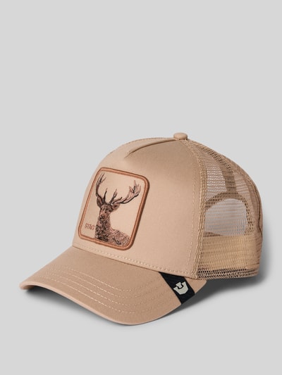 Produktfoto, Trucker Cap mit Stitching Modell 'V2 Stag' von GOORIN BROS., sandfarben, Material-Mix mit Baumwoll-Anteil, verstärkter Schirm, größenverstellbar