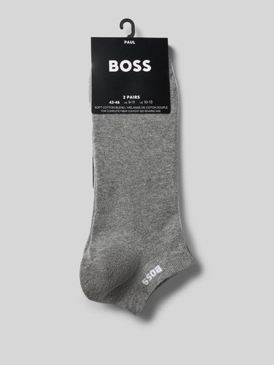 Produktfoto, Sneaker-Socken aus Baumwoll-Mix im 2er-Pack Modell '2P AS UNI CC' von BOSS, Optik: Unifarben, Label-Print, Bundabschluss: Elastisch, Multipack: 2er-Pack, Materialverarbeitung: Feinstrick.
