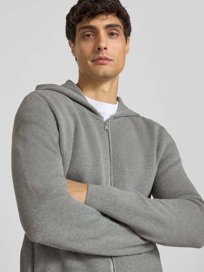 Marc O'Polo Regular Fit Strickjacke aus reiner Baumwolle Hellgrau 3