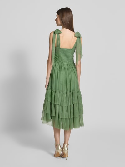 LACE & BEADS Cocktailkleid im Stufen-Look mit Raffungen Gruen 5