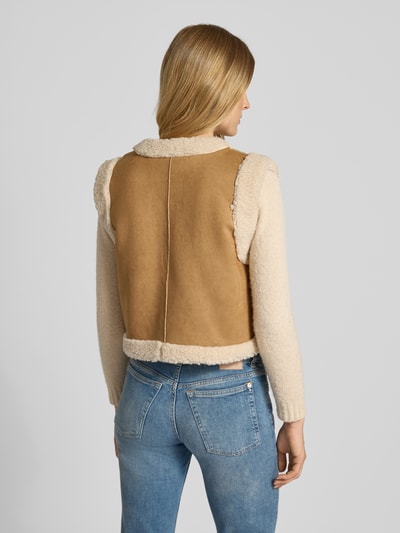 SUNCOO PARIS Gilet van teddybont, model 'DUAL' Camel - 5