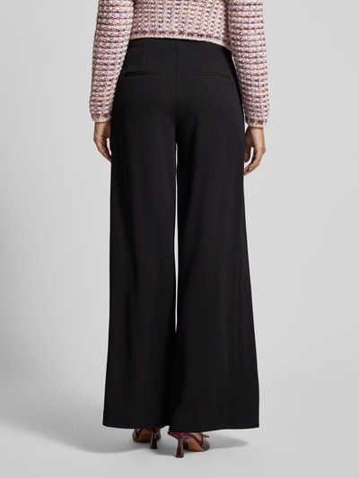 Stefanel Wide leg stoffen broek met platte plooien Zwart - 5