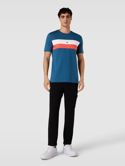 Christian Berg Men T-shirt met contraststrepen Petrol - 1