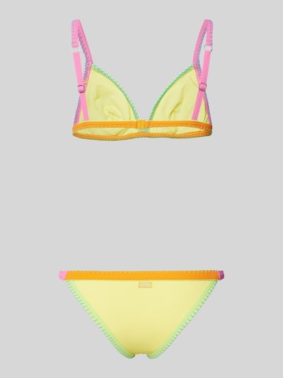 Banana Moon Bikini-Set mit Strukturmuster Modell 'TANEOFIABA SANTACOLOR' Gelb 3