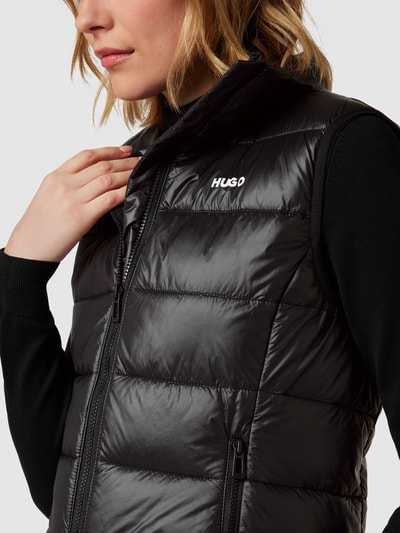 HUGO Bodywarmer met labelprint, model 'FANDICIA' Zwart - 3